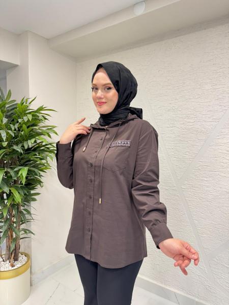MISSEMRAMISS 5232 SEREIN NOIR GÖMLEK KAHVERENGİ
