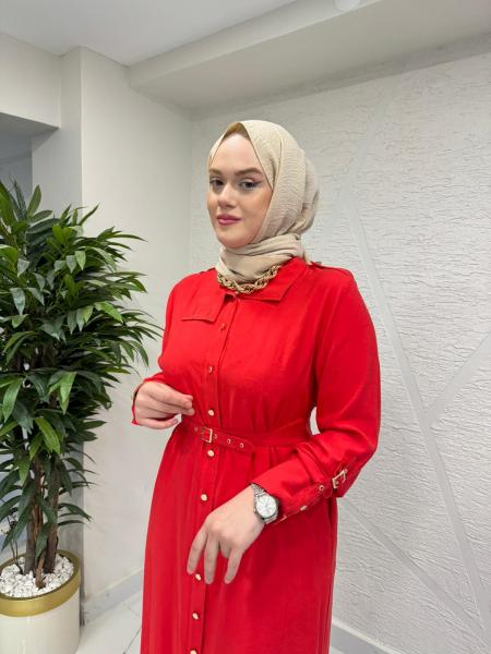 MISSEMRAMISS 5270 CARMINE ELBİSE KIRMIZI