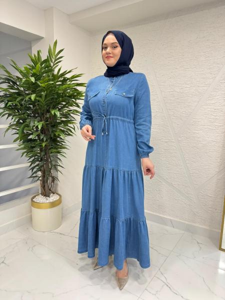 OTTO 5400 DENİM ELBİSE MAVİ