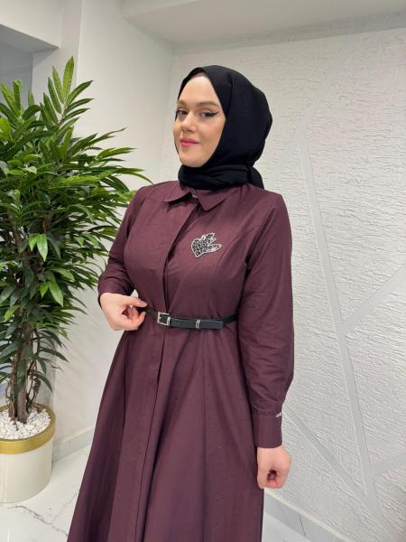 OTTO 5416 KAMALI ELBİSE BORDO