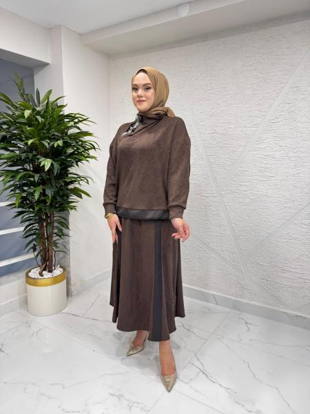 LISSMORE 5939 ETEKLİ TAKIM KAHVERENGİ