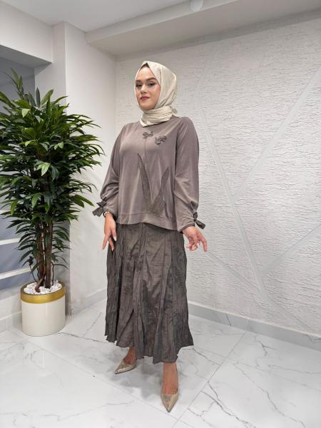 LISSMORE 5959 ETEKLİ TAKIM KAHVERENGİ