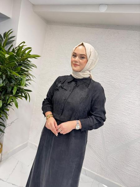LISSMORE 6051 GÖMLEK ELBİSE SİYAH