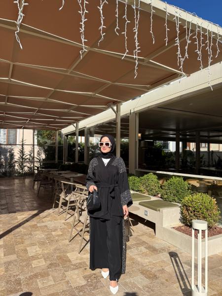 7 ALA OTANTİK 6077 PAYETLİ TAKIM SİYAH