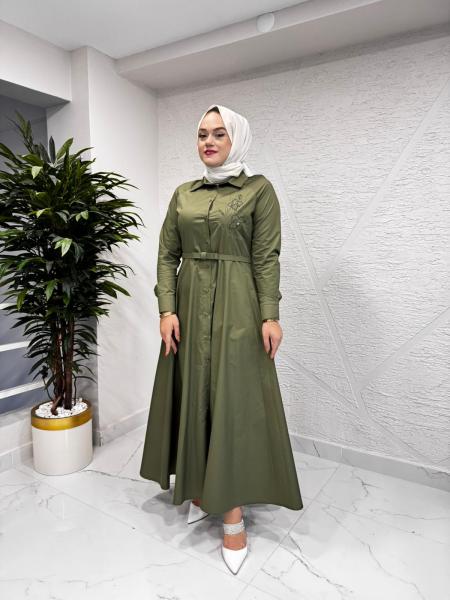 LİSA 6090 NAKIŞLI ELBİSE HAKİ