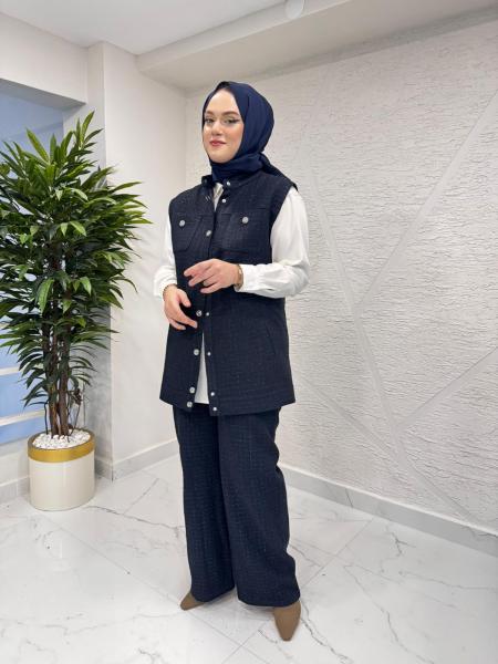 LİSA 6091 TUVİT YELEKLİ TAKIM LACİVERT