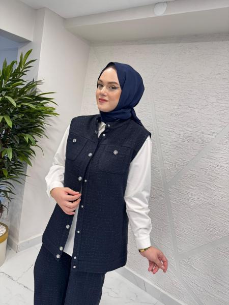 LİSA 6091 TUVİT YELEKLİ TAKIM LACİVERT