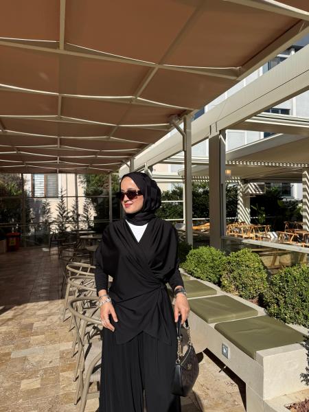 QASHE 6494 PANTOLON TAKIM SİYAH