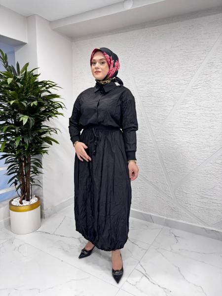 CEREMONY 6908 MERLİN KRAŞLI ETEKLİ TAKIM SİYAH