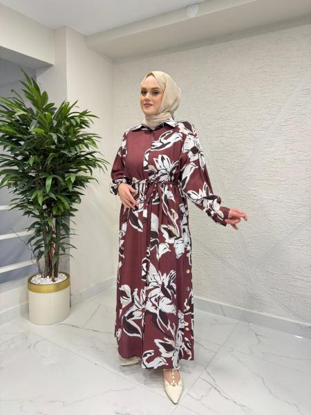 CEREMONY 26Y735 BELDEN KUŞAKLI BEGONVİL ELBİSE ORİJİNAL