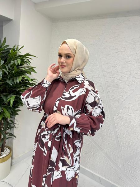 CEREMONY 26Y735 BELDEN KUŞAKLI BEGONVİL ELBİSE ORİJİNAL