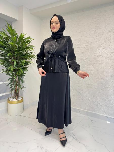 OTTO 7434 CEKET ALTI PİLSELİ TAKIM SİYAH