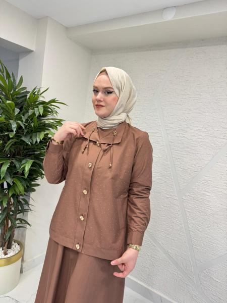 OTTO 7436 BAMBER CEKET ELBİSE TAKIM TABA