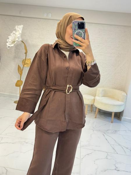 SEMİNARE 8274 PANTOLON TAKIM KAHVERENGİ