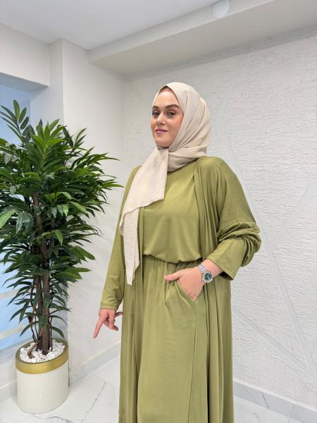 ALMISS ÜÇLÜ PANTOLON TAKIM YEŞİL