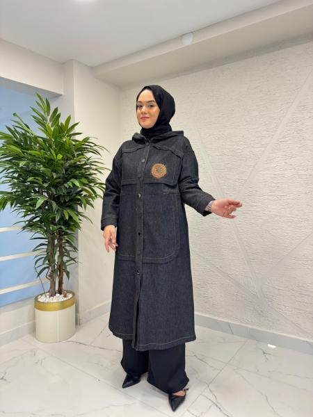 CEREMONY 26K846 LOGO DETAYLI SİYAH DENİM KAP SİYAH