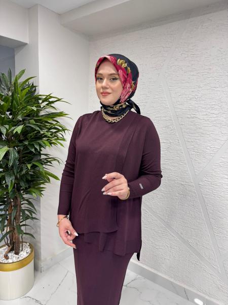 MİSSA ELEGANE MERSERİZE TAKIM KARADUT