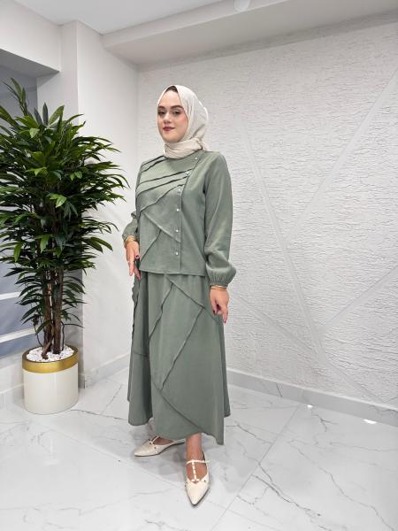CLEMENCE 1431 FAN MODEL ETEKLİ TAKIM YEŞİL