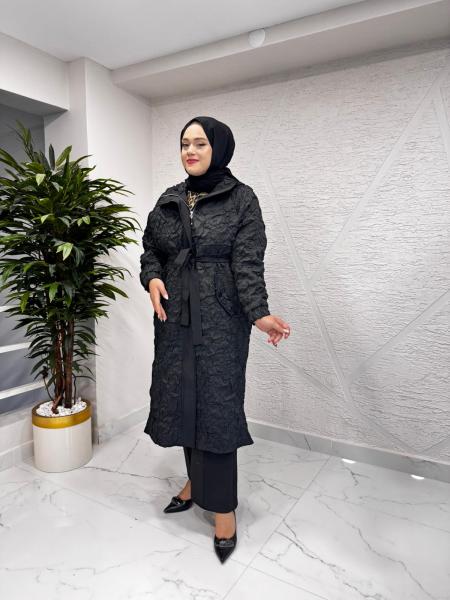CEREMONY 6806 YANLARI FERMUAR DETAYLI STAR KAP SİYAH