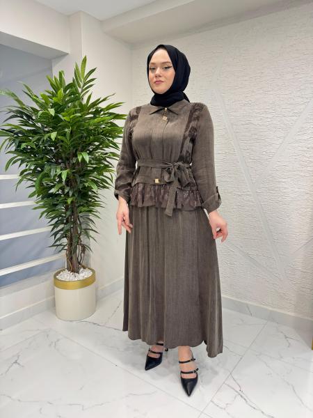 MARCHA 10919 ETEKLİ TAKIM KAHVERENGİ