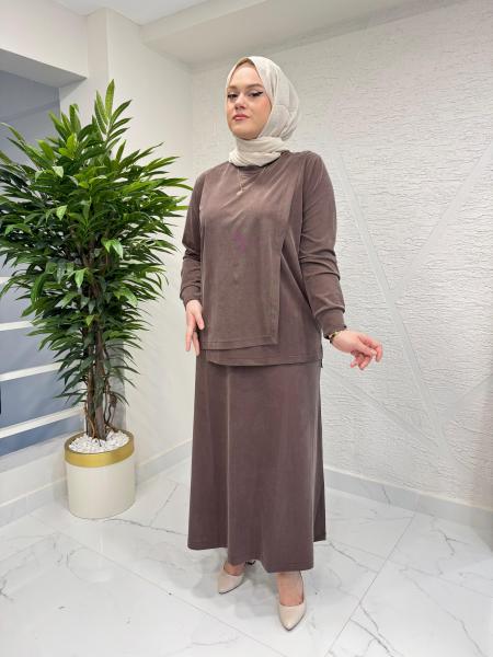 MİSSA OYSHO ASTANA TAKIM KAHVERENGİ