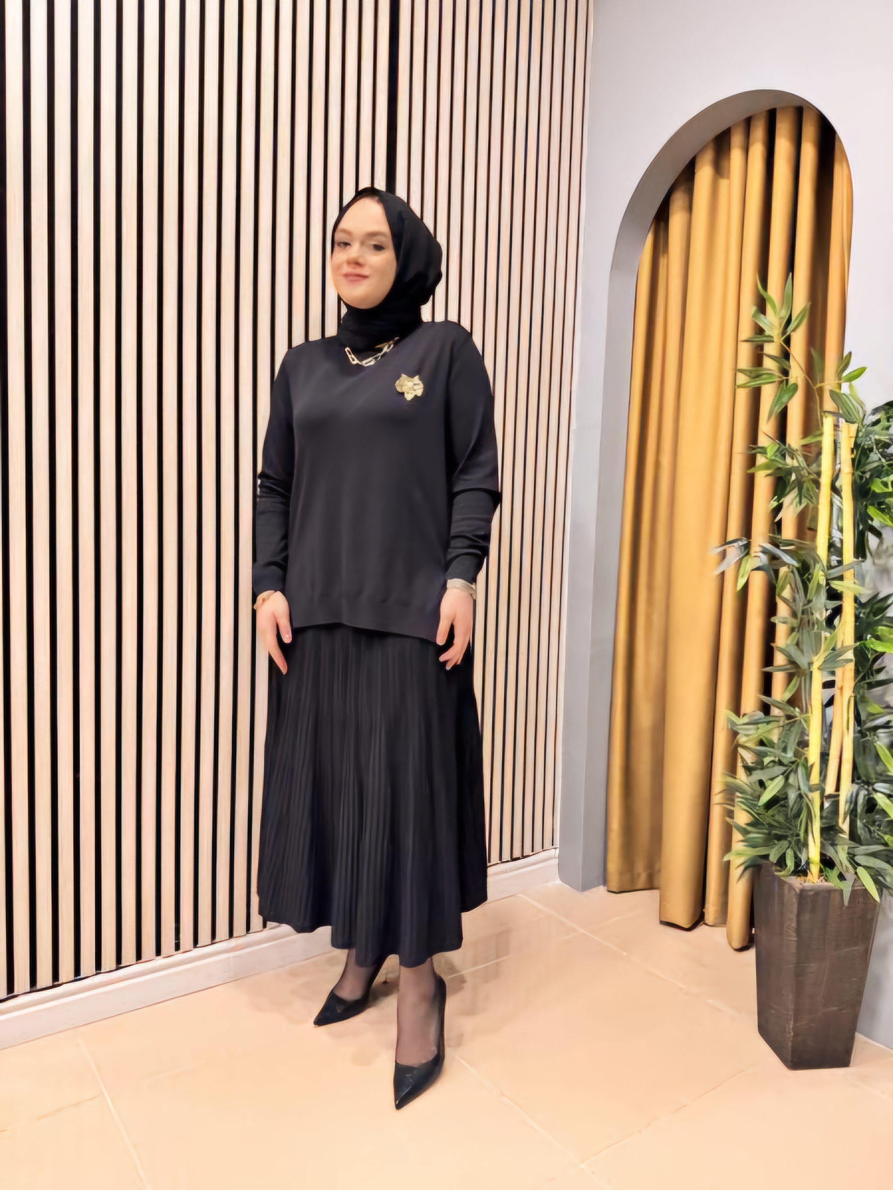 MISSEMRAMISS 1114 ELEGANTE TRİKO TAKIM SİYAH