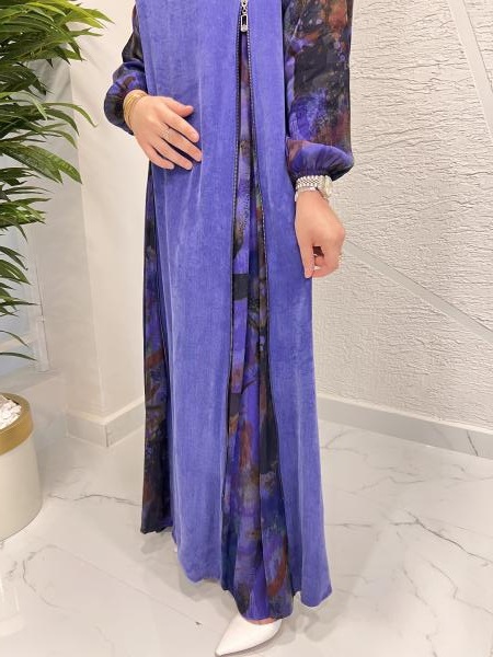 MISS MODISH 8130 İPEK ELBİSE AÇIK MOR