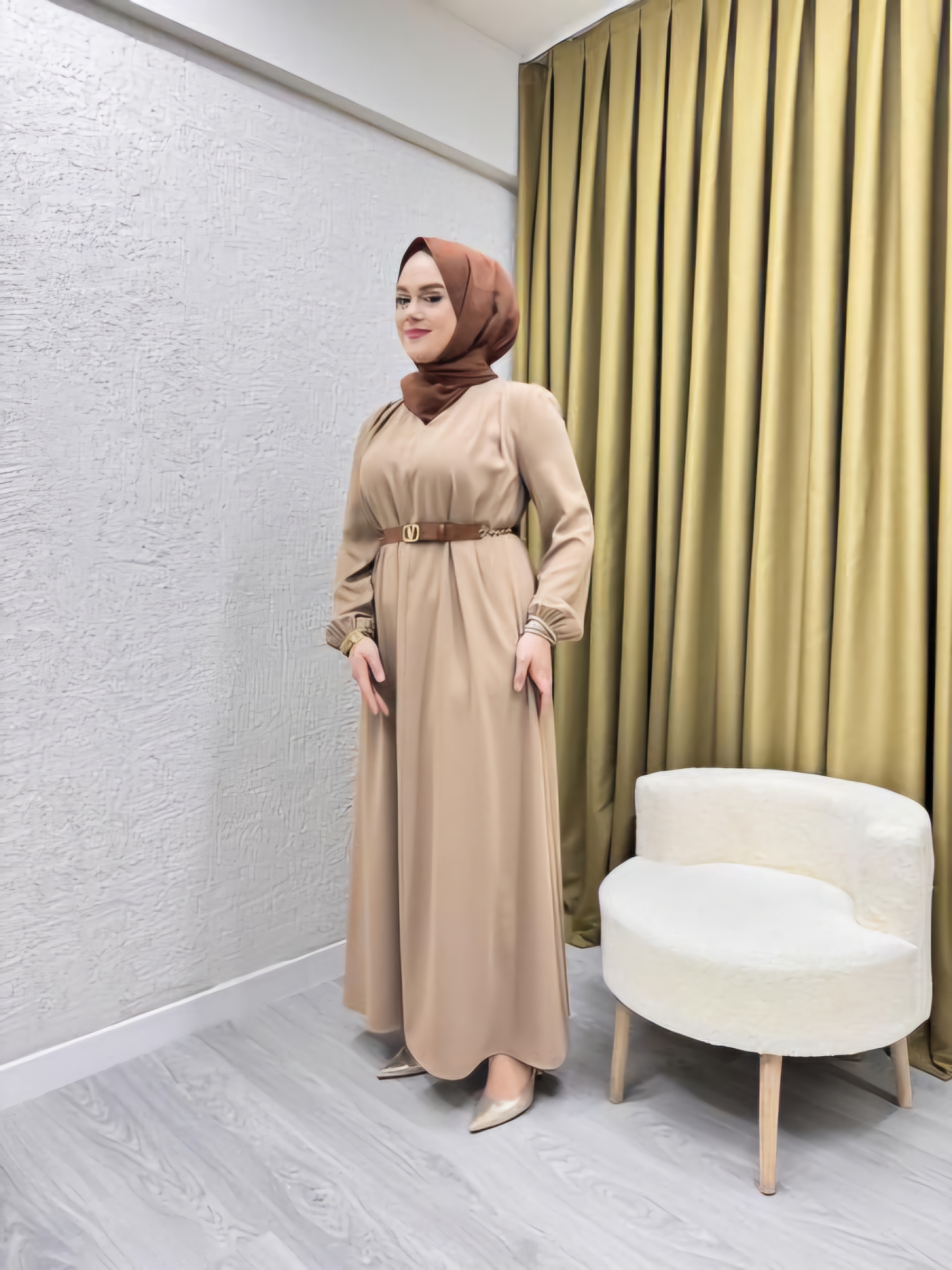 MYRED 50322 ELBİSE CAMEL