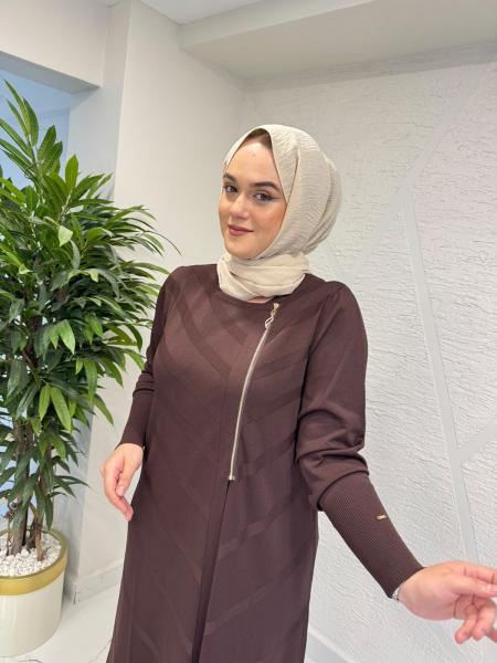 MİSSA RAYON ASİS HIRKA KAHVERENGİ