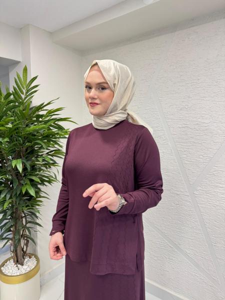 MİSSA ROYAL ÖRME ŞERİT TAKIM BORDO