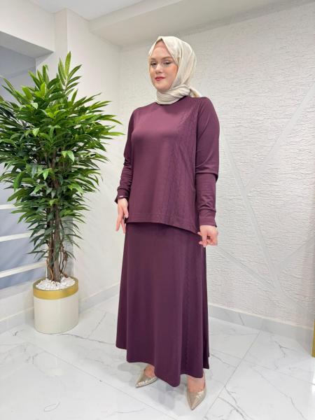 MİSSA ROYAL ÖRME ŞERİT TAKIM BORDO