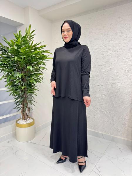 MİSSA ROYAL ÖRME ŞERİT TAKIM SİYAH