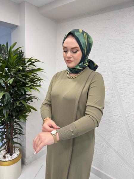 MİSSA SOĞUK İP SİM ELBİSE HAKİ