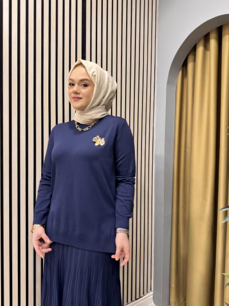 MISSEMRAMISS 1114 ELEGANTE TRİKO TAKIM LACİVERT