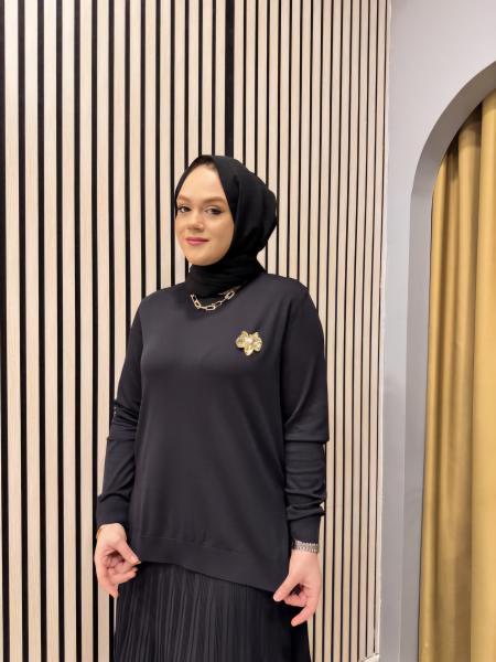MISSEMRAMISS 1114 ELEGANTE TRİKO TAKIM SİYAH