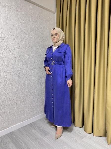 MISSEMRAMISS 4819 SPECIALE SETA ELBİSE SAKS