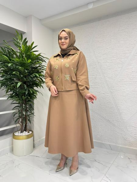 WENNORA 2026 TAŞLI TAKIM CAMEL