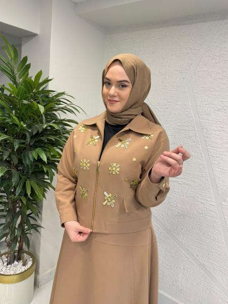 WENNORA 2026 TAŞLI TAKIM CAMEL