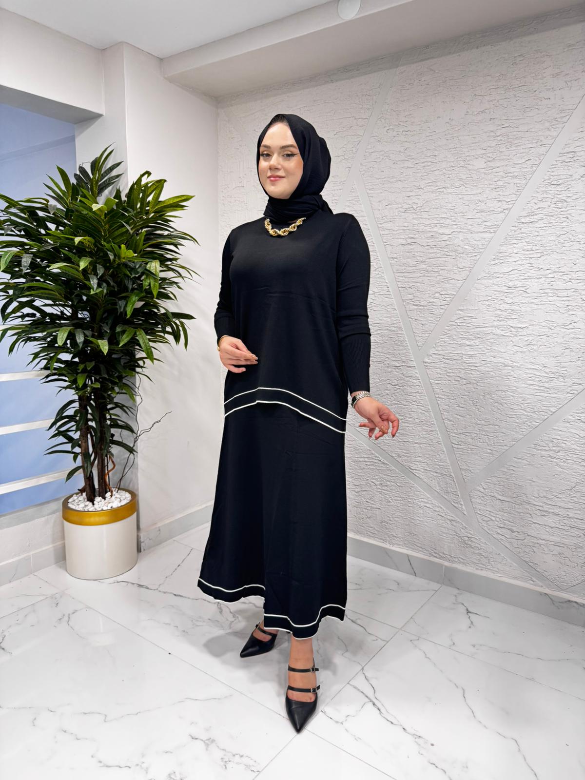 MİSSA VALE TRİKO ETEKLİ TAKIM SİYAH
